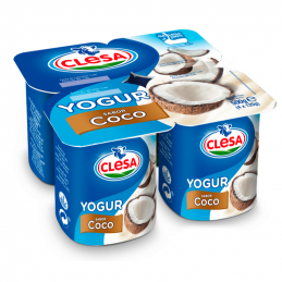 Yogur sabor coco pack-4...