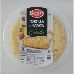 Tortilla con cebolla  de...